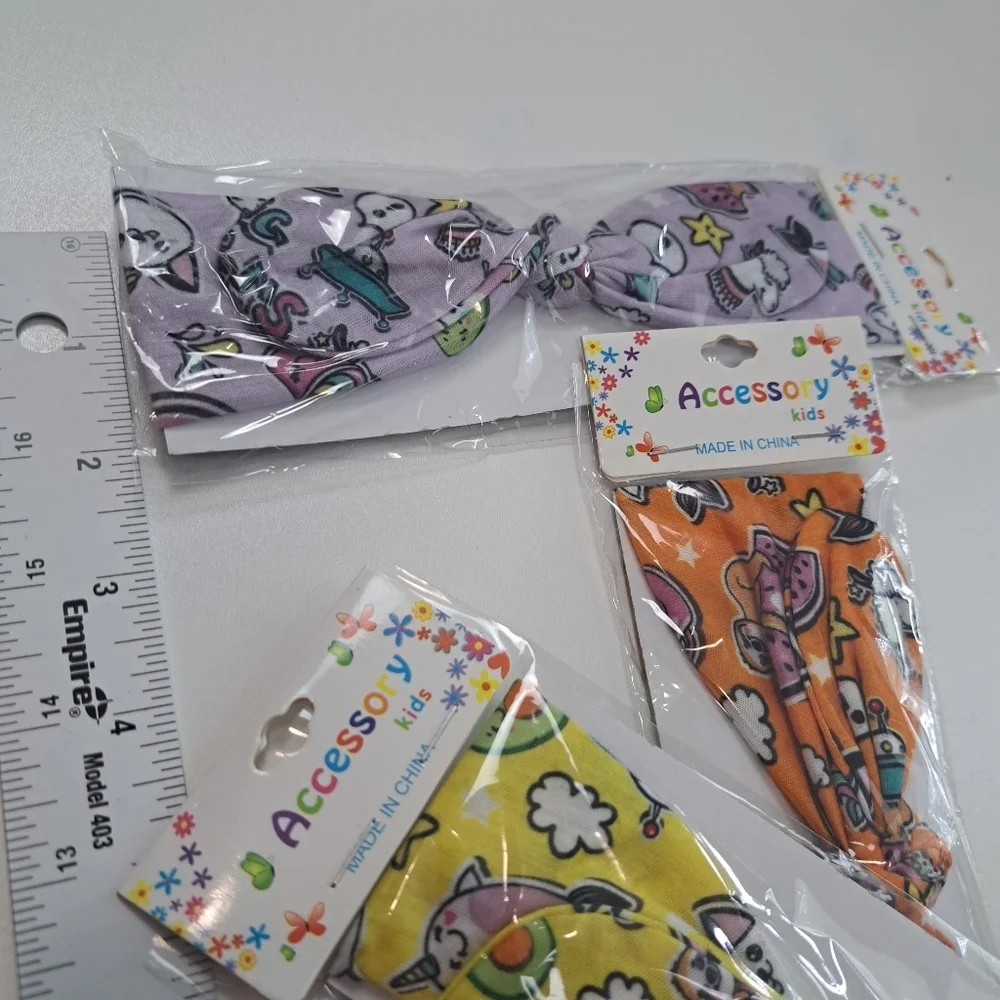 Pack of 3 <<>>Elastic‎ fabric headband for girls with crossed front